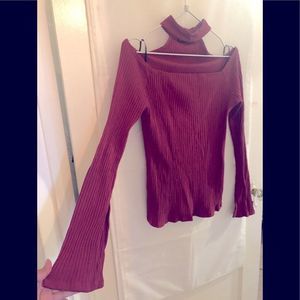 *NWOT! Harlowe and Graham Burgundy Sexy Top*